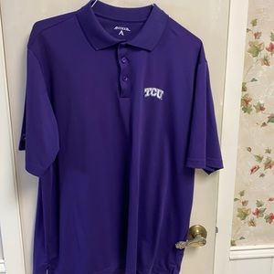 TCU polyester short sleeve polo purple